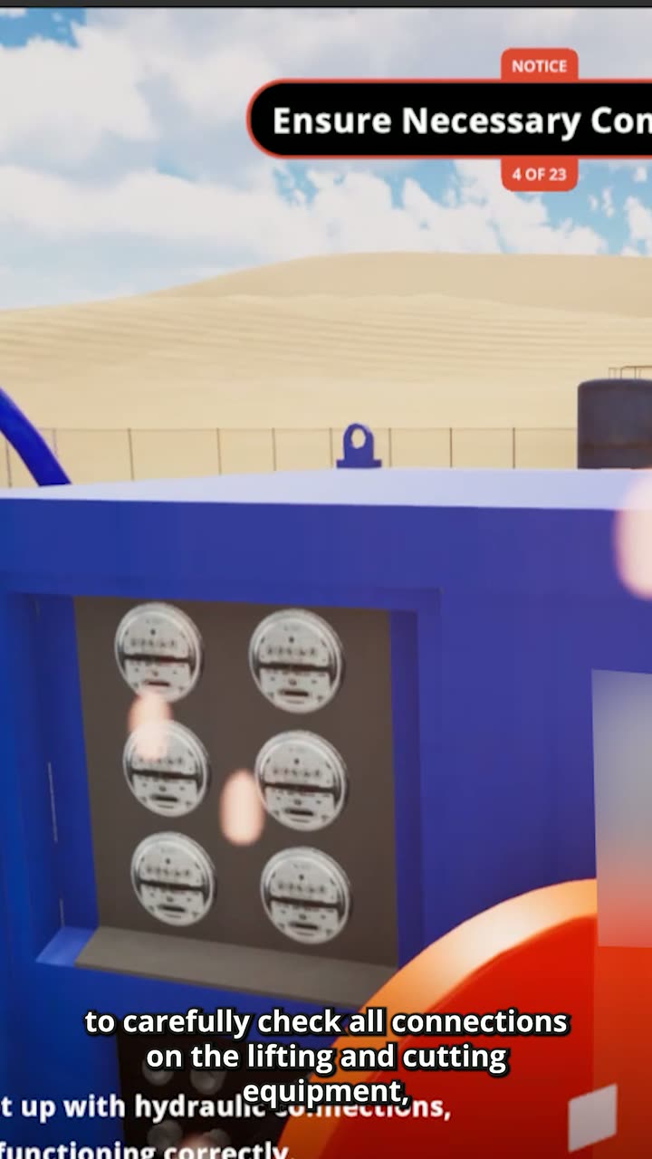 Pipe cutting — crane and clamp